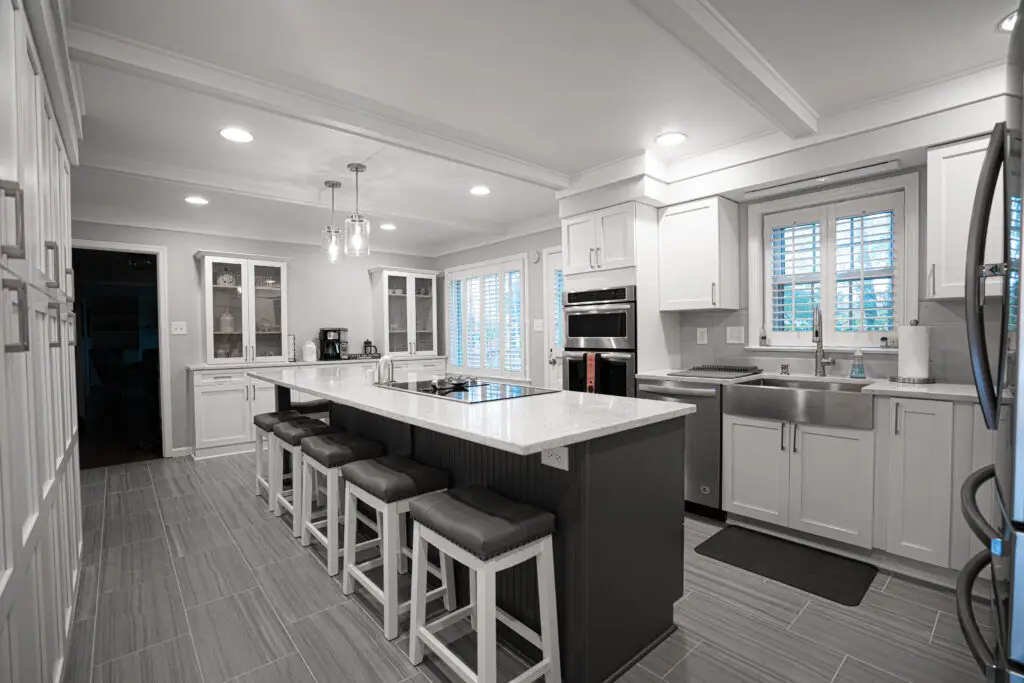 Custom kitchen and bathroom remodel McLean VA home