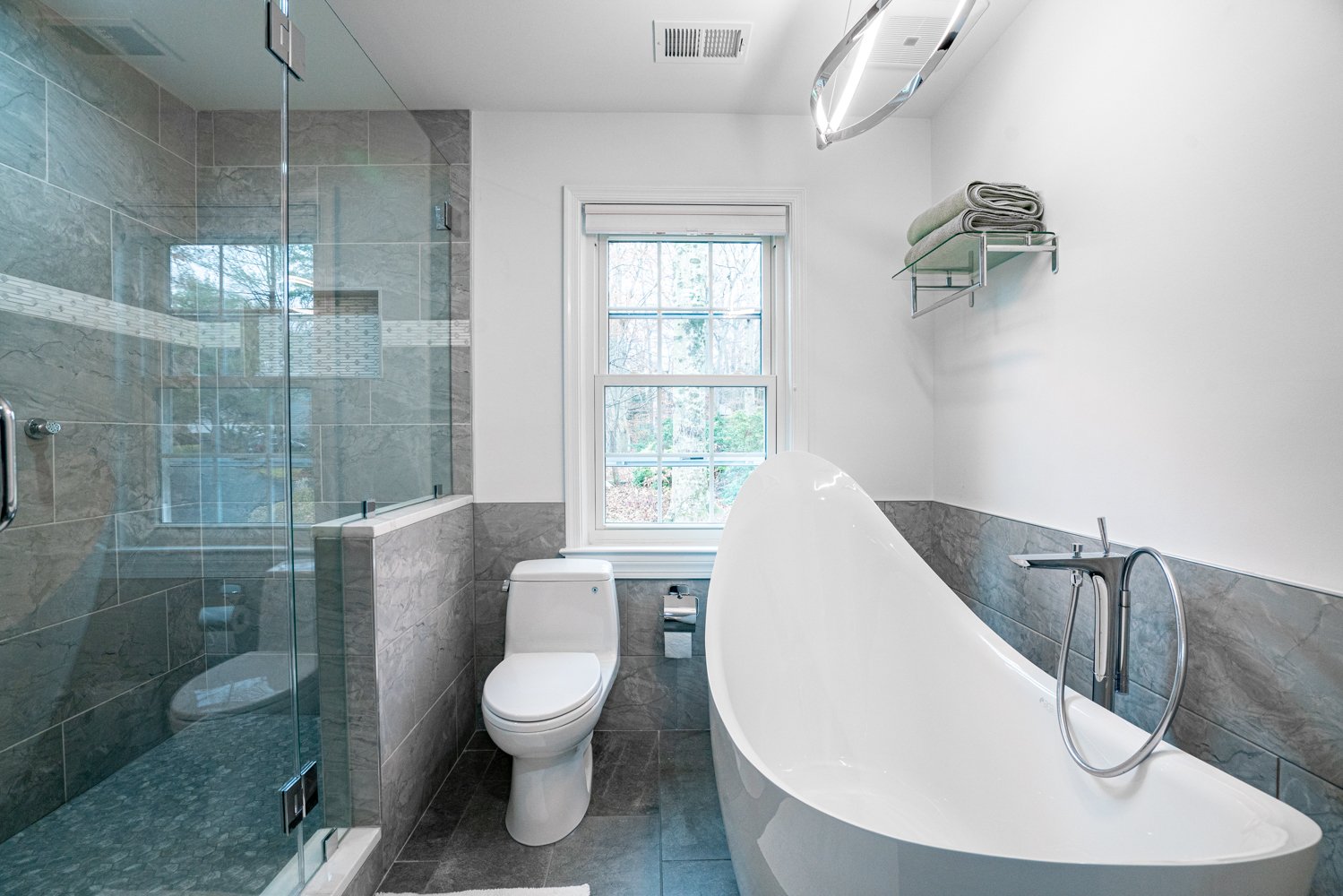 Elegant bathroom remodeling Clifton Virginia home