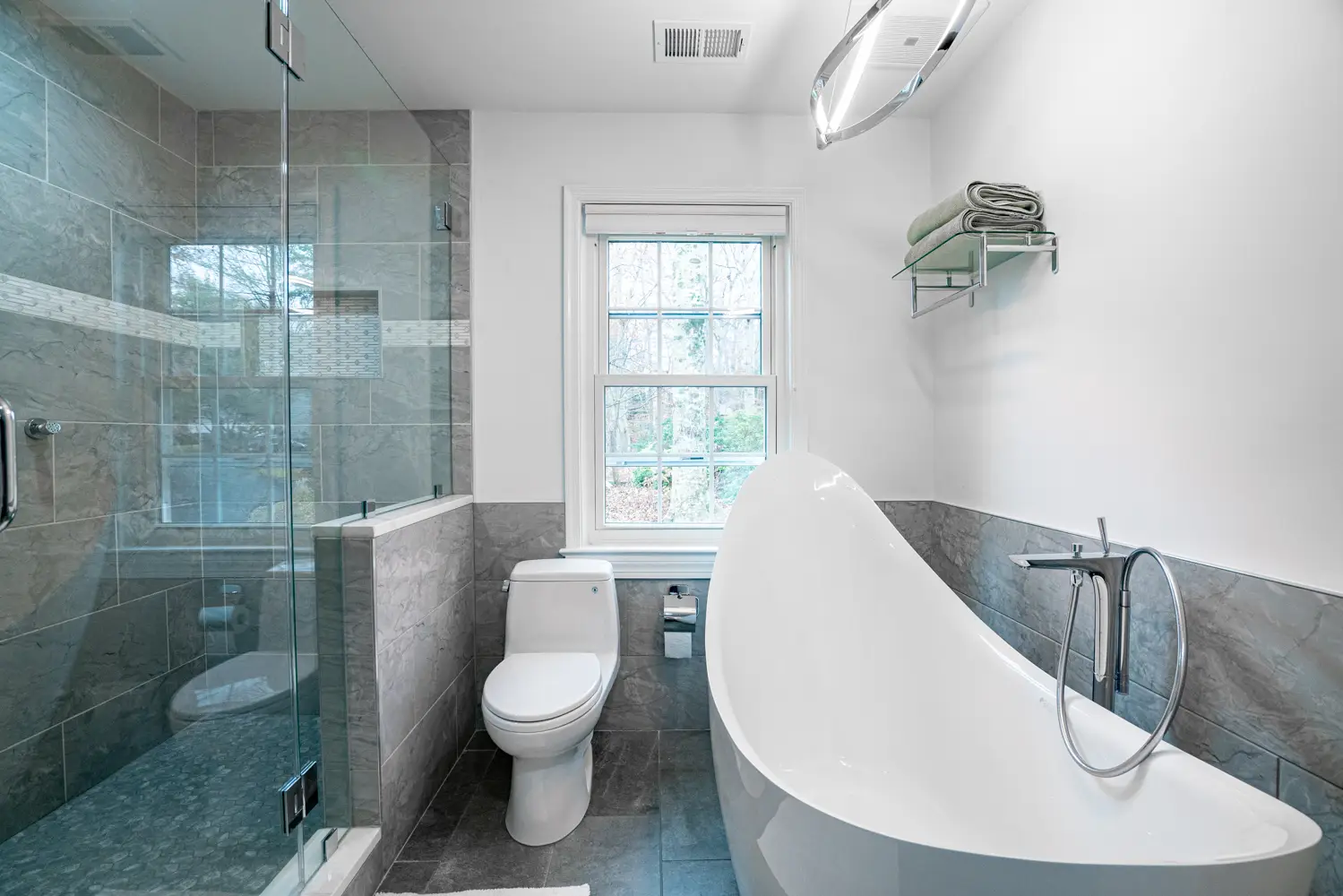 Elegant bathroom remodeling Clifton Virginia home
